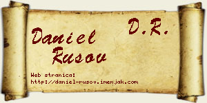 Daniel Rusov vizit kartica